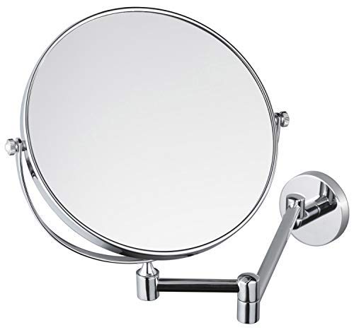 Drizzle DRIZZLE Face Mirror 8 Inch One Side Standard One Side 5X Magnifying Shaving MirrorMakeup MirrorVanity MirrorWall Mount Face MirrorBathroom MirrorAdjustable Mirror  - Image 2