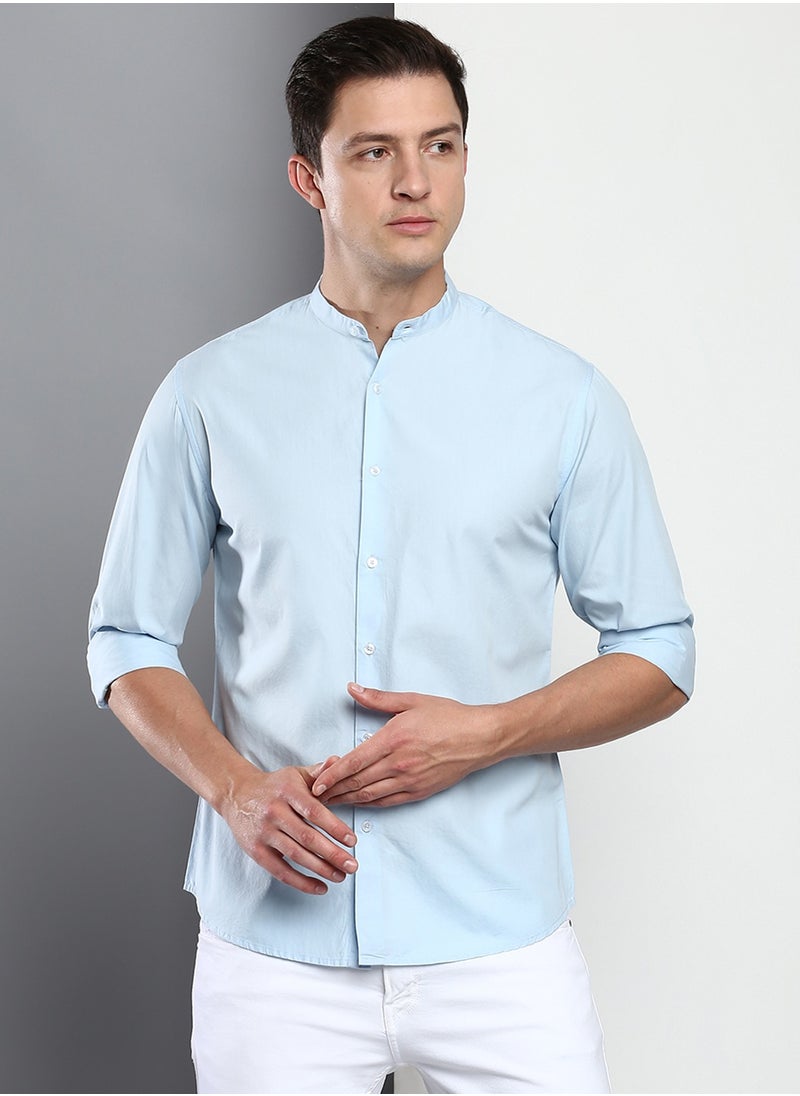 Men's Sky Blue Slim Fit Casual Spread Shirt - pzsku/Z0848F5F13FB2858179E3Z/45/_/1713711651/b2061f5f-b74c-4e44-a90d-aea458dcdee5