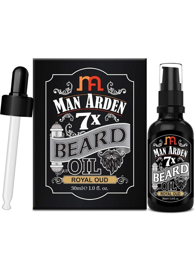 Man Arden 7X Beard Oil (Royal Oud) 7 Premium Oils For Beard Growth & Nourishment 30Ml  - Image 1