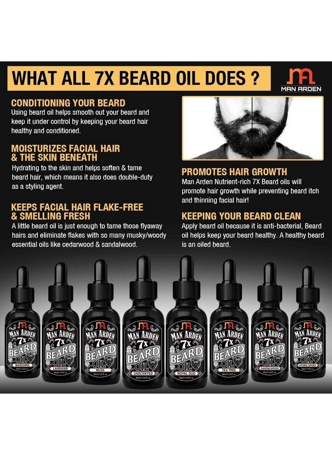 Man Arden 7X Beard Oil (Royal Oud) 7 Premium Oils For Beard Growth & Nourishment 30Ml  - Image 3
