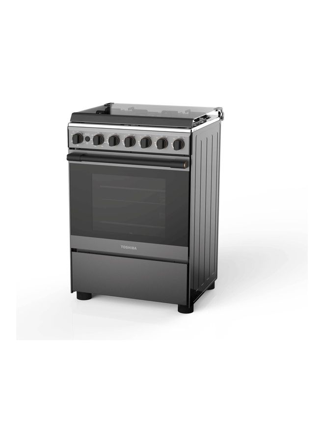 Toshiba 60X60 Cm, 4 Burners Gas Cooking Range, Combine A Stylish Matte-Gray Anti-Fingerprint TBA24BMG4G089KS cast Iron Silver - Image 1