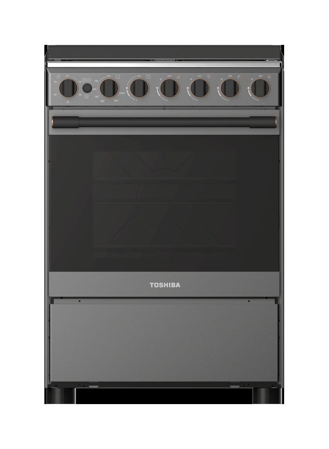 Toshiba 60X60 Cm, 4 Burners Gas Cooking Range, Combine A Stylish Matte-Gray Anti-Fingerprint TBA24BMG4G089KS cast Iron Silver - Image 5