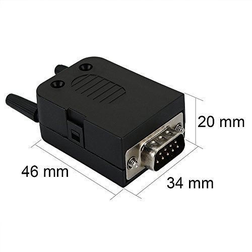 Twinkle Bay Twinklebay DB9 Connector to Wiring Terminal RS232 Serial Port Breakout Board Solder-Free (Male Adapter with Case) - Image 2