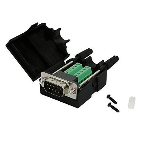Twinkle Bay Twinklebay DB9 Connector to Wiring Terminal RS232 Serial Port Breakout Board Solder-Free (Male Adapter with Case) - Image 1