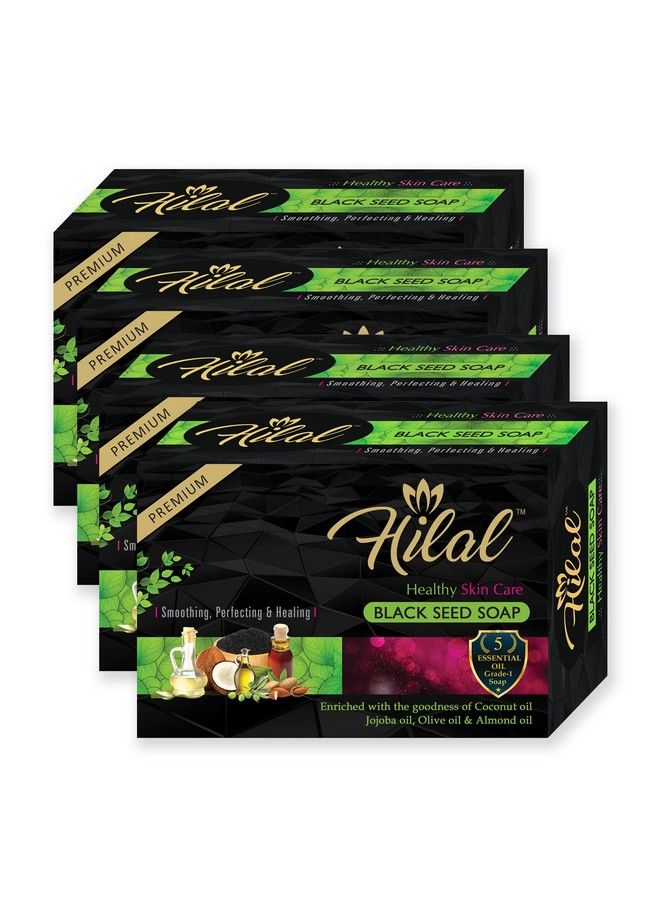 hilal Black Seed Soap ; Tan & Dead Skin Remover ; (Black Seed Soap Pack Of 4) - Image 1