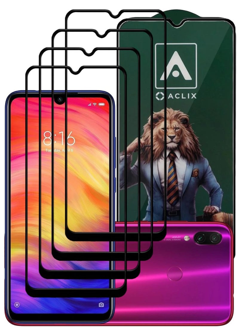 ACLIX 4 Pieces Antistatic ESD Dustproof Premium Quality High Definition Tempered Glass Screen Protector Designed For Xiaomi Redmi Note 7 - Image 1