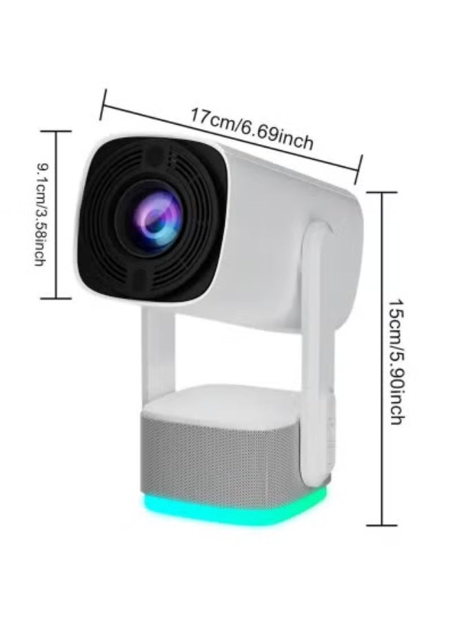 TIGER Portable Pan-Tilt Smart Projector with 4K Support and 180-Inch HD Display – Dual-Band 5G/2.4G Wi-Fi, Android 11 OS, Auto Keystone Correction, HDMI & USB Connectivity, Built-In Speaker, Remote Control Included – Perfect for Home Theater, Gaming, and Professional Presentations - Image 3