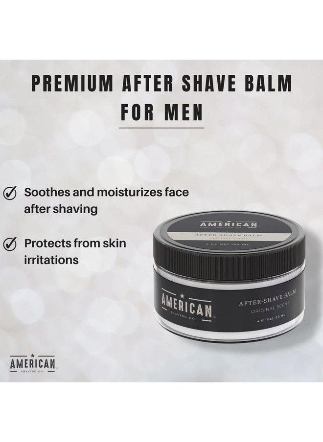 American Shaving Co. - After Shave Balm For Smooth (Original Scent) Silky & Irritation Free Skin Skin Care Soothes And Moisturizes Face After Shaving Treats Redness & Razor Burn Post Shave Lotion By American Shaving Co 4 Oz - Image 1