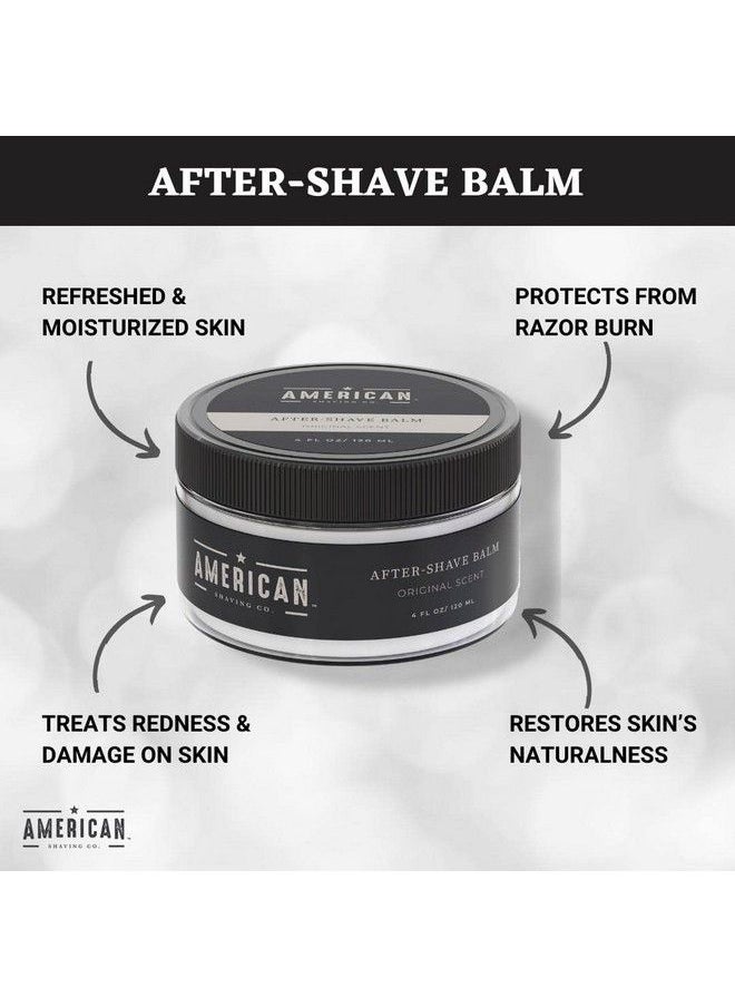 American Shaving Co. - After Shave Balm For Smooth (Original Scent) Silky & Irritation Free Skin Skin Care Soothes And Moisturizes Face After Shaving Treats Redness & Razor Burn Post Shave Lotion By American Shaving Co 4 Oz - Image 1