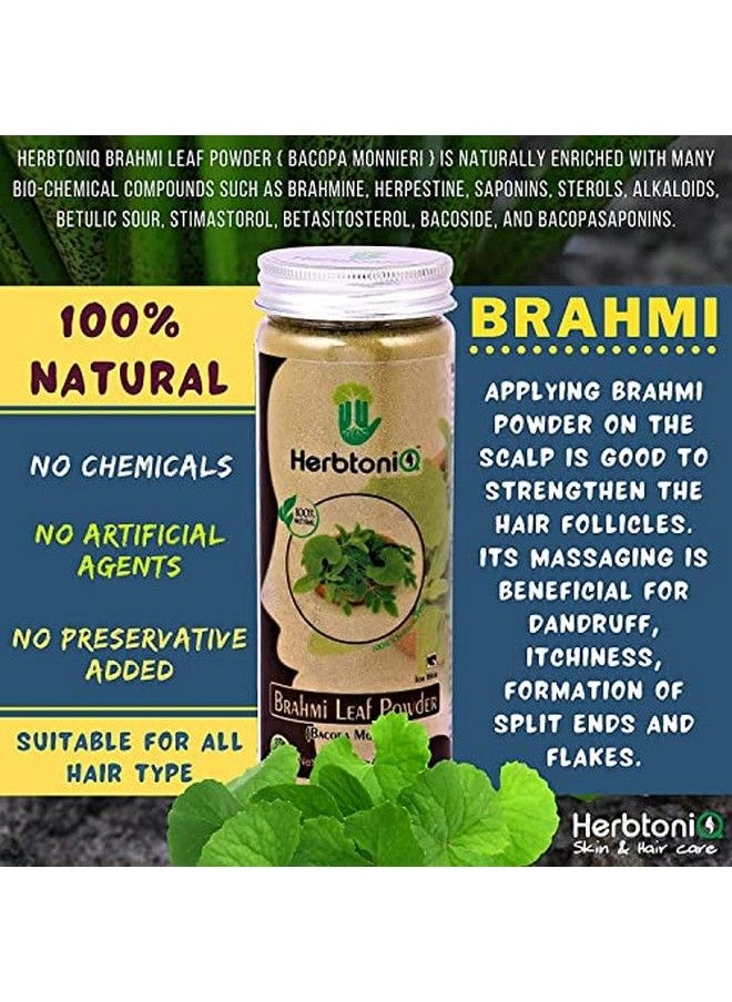 100% Natural Bhringraj Leaf Powder150G Brahmi Leaf Powder 150G Mulethi Powder 150G Colorless Henna Powder 150G For Hair Pack (Set Of 4150X4 = 600G)