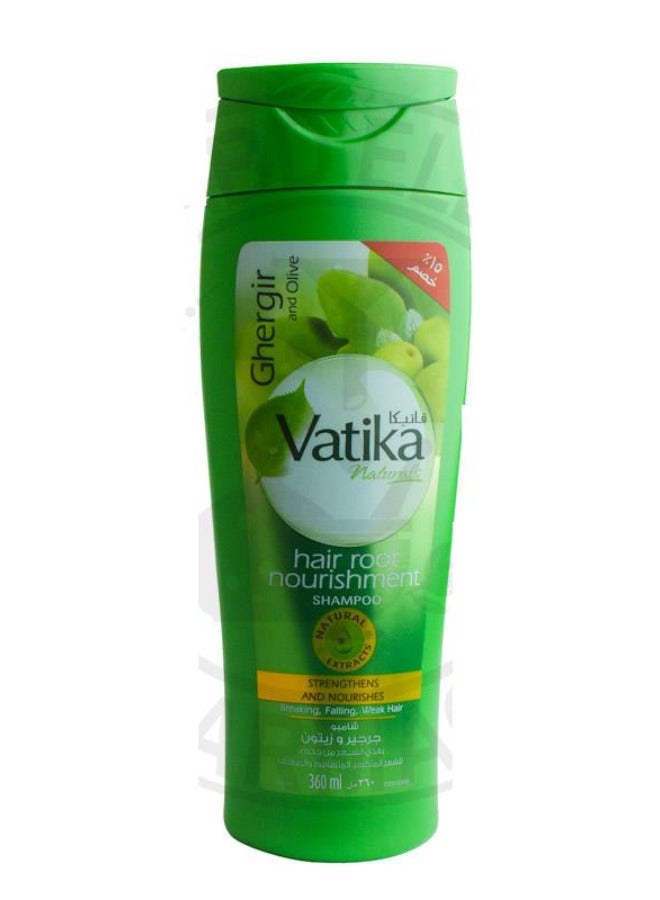 شامبو فاتيكا لتغذية جذور الشعر مع زيت الزيتون والجيرجير 360 مل
