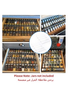 Anmi Spice Organizer, 8 Pcs Clear Acrylic Kitchen Spice Rack Tray for Drawer/Countertop (Jars not included)  - Image 2