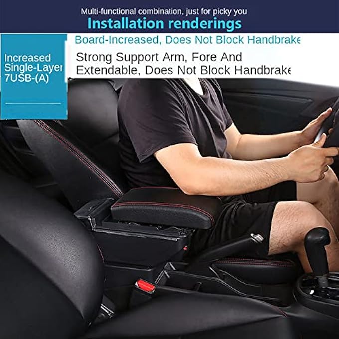 ملحقات تعديل صندوق مسند ذراع السيارة لنيسان صني ميكرا K13 2011-2016 - Image 2