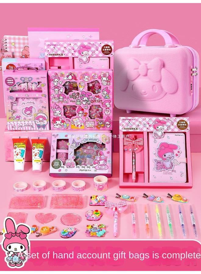 Bluejw Merleti Hand Ledger Suit Gift Box Girl's Heart Cute Loose-leaf Cream Goo Card Sticker Toy Gift Bag - Image 4