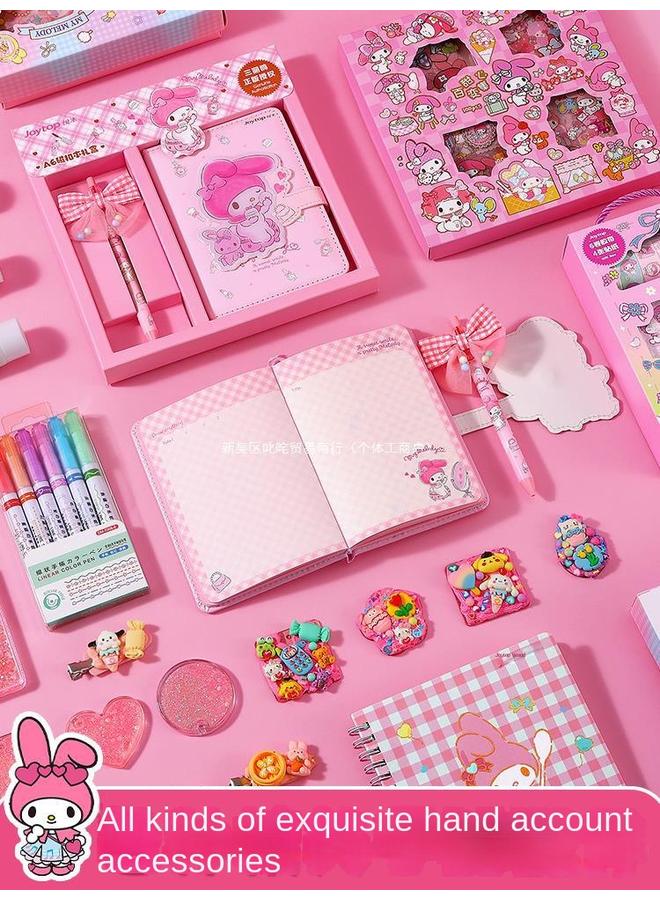 Bluejw Merleti Hand Ledger Suit Gift Box Girl's Heart Cute Loose-leaf Cream Goo Card Sticker Toy Gift Bag - Image 5