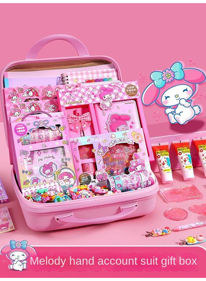 Bluejw Merleti Hand Ledger Suit Gift Box Girl's Heart Cute Loose-leaf Cream Goo Card Sticker Toy Gift Bag - Image 2