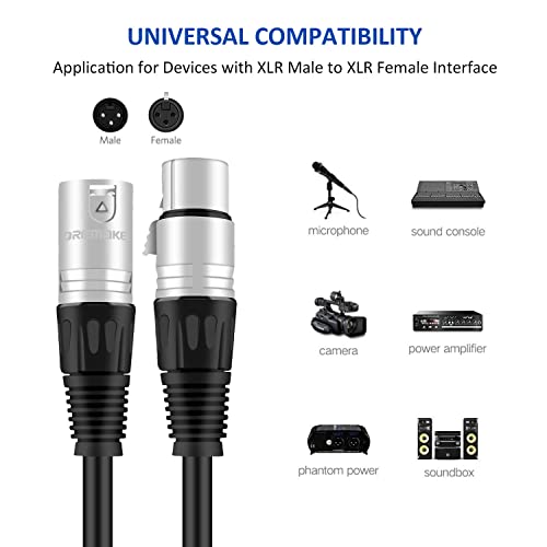 DREMAKE 20m Snake Cord Low Z Speaker Sound Cable 3 Pin XLR Male to XLR Female Microphone Cable for Recording, DJ, Pro, Studio & Broadcast - 66 Feet/Black - Image 5