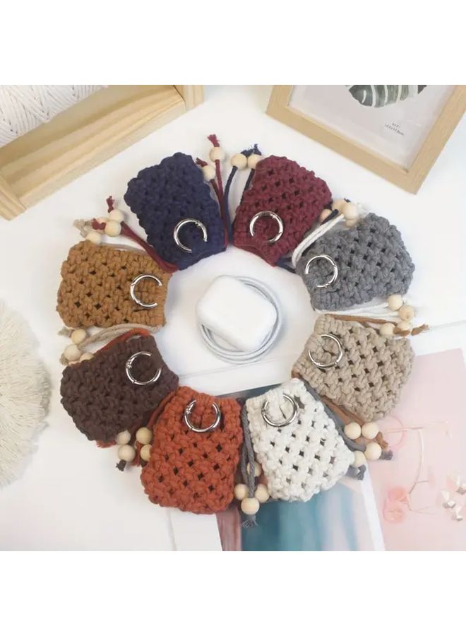 Deluxe Macrame Earphone Case Kit For Beginners Caramel Y12 DIY Crochet Tutorial - Image 5