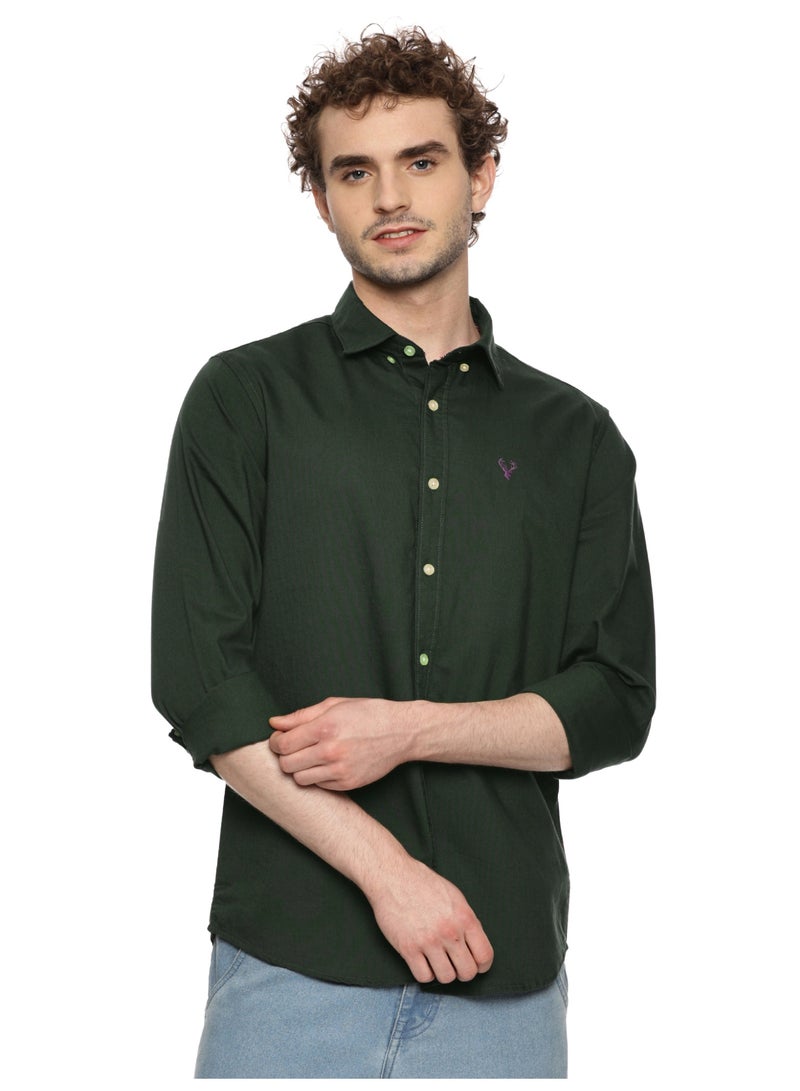 U.S. ELK Men's Button Down Shirt | Casual Slim Fit Shirt | Long Sleeve Oxford Shirts For Men | Smart Fit Cuff - Image 1