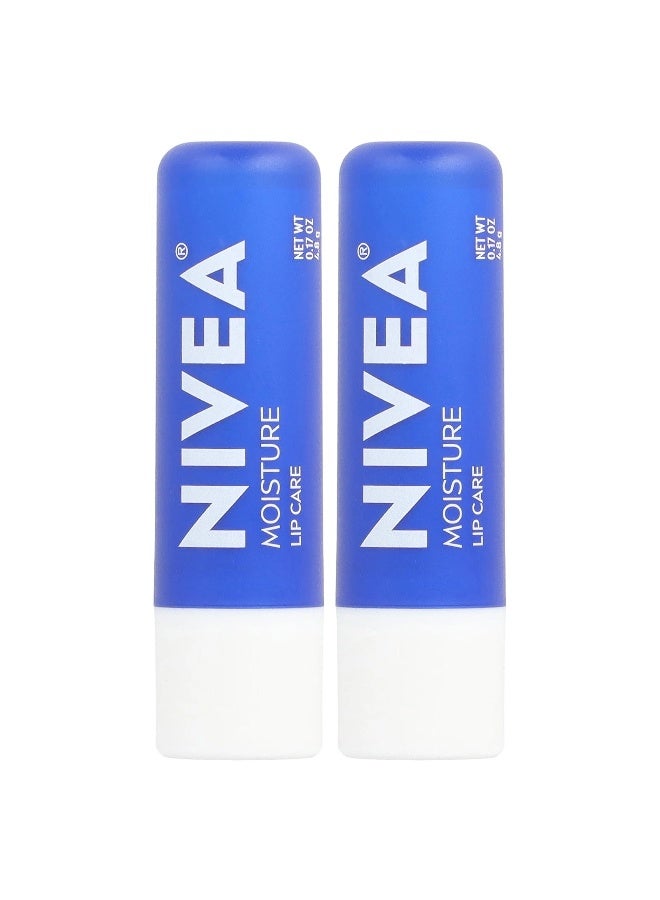 Nivea, Moisture Lip Care, 2 Sticks, 0.17 oz (4.8 g) Each - Image 1