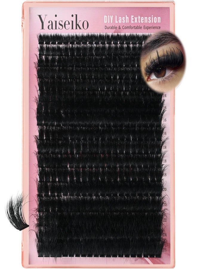 Yaiseiko Full Volume Lash Clusters 300D 8-25mm Thick Cluster Eyelash Extensions 340Pcs Wispy 3D Individual Lashes Waterproof Mega Eyelash Clusters Soft False Eyelashes Big Pack, by Yaiseiko - Image 1
