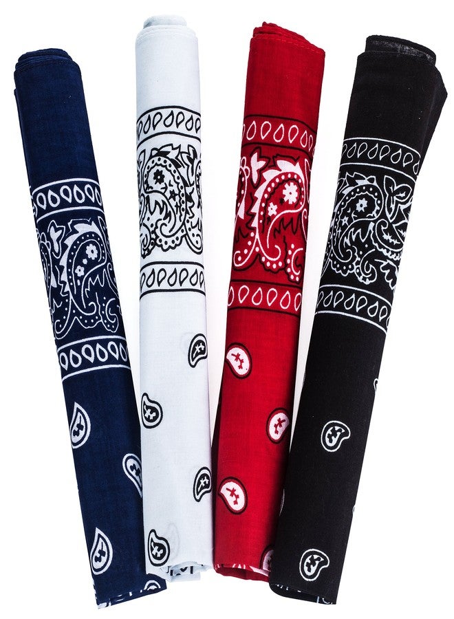 Tigerdoe Bandanas for Men & Women, Paisley Bandanas, Bandanas for Face Mask, 4 Pack, 100% Cotton Bandanna by Tigerdoe - Image 1