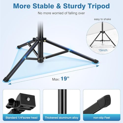 Hold Up Selfie Stick Tripod Camera Tripod Phone Holder andTripod Stand 360 Degree with Bluetooth Remote for iPhone Samsung Camera Stand Video Recording Vlog - Image 3