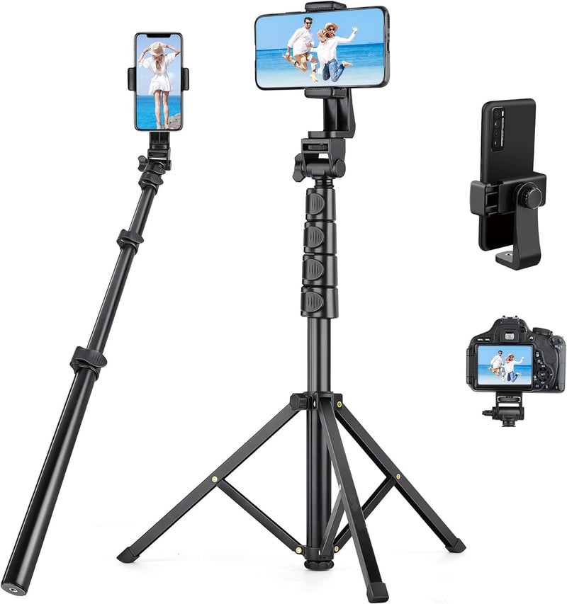 Hold Up Selfie Stick Tripod Camera Tripod Phone Holder andTripod Stand 360 Degree with Bluetooth Remote for iPhone Samsung Camera Stand Video Recording Vlog - Image 1
