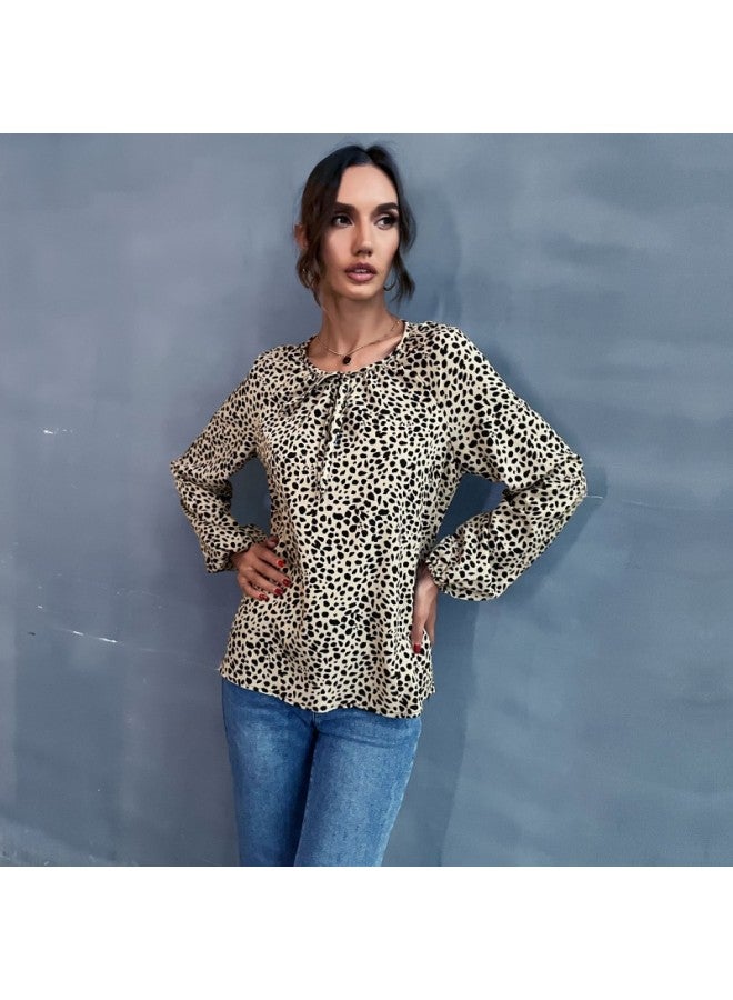 Spring New Leopard Print Shirt Long Sleeve Women - Image 1
