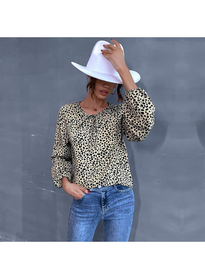 Spring New Leopard Print Shirt Long Sleeve Women - Image 2