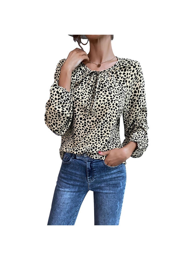 Spring New Leopard Print Shirt Long Sleeve Women - Image 5