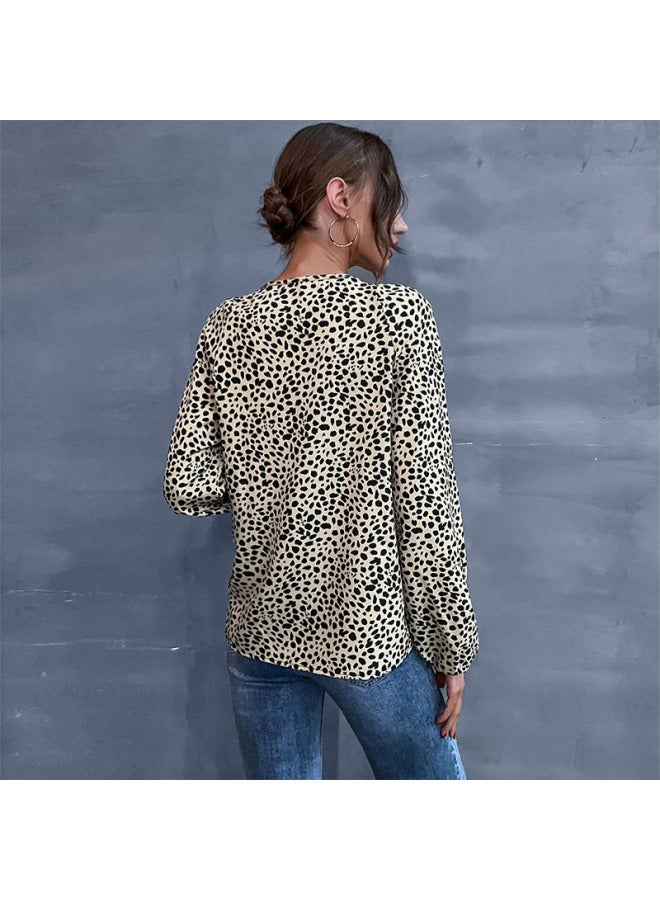 Spring New Leopard Print Shirt Long Sleeve Women - Image 4