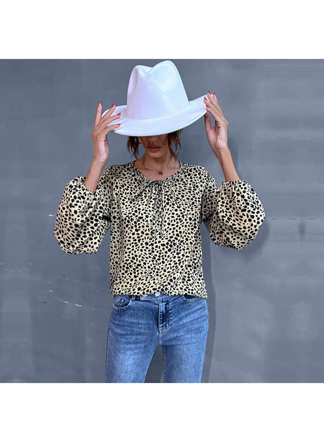 Spring New Leopard Print Shirt Long Sleeve Women - Image 3