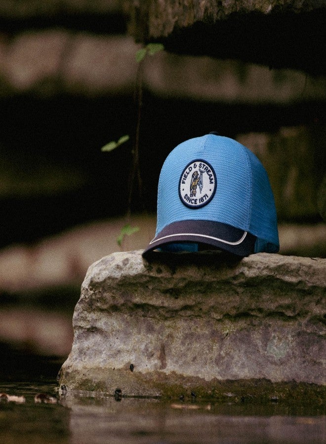فيلد آند ستريم قبعة شبكية للرجال من Field & Stream E's Snap Back، لون E's/Caroline Blue/Navy، 5 ألواح - Image 4