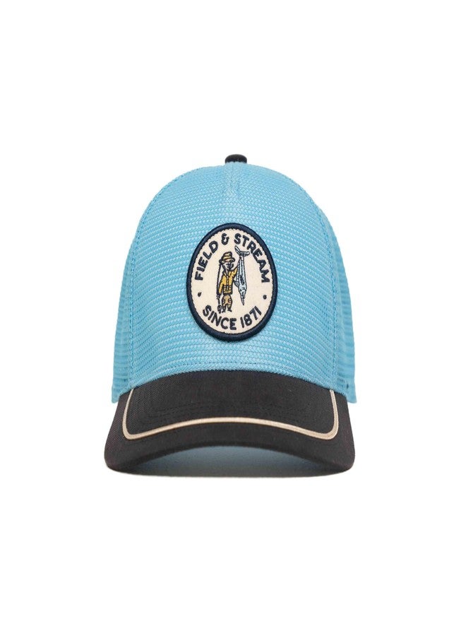 فيلد آند ستريم قبعة شبكية للرجال من Field & Stream E's Snap Back، لون E's/Caroline Blue/Navy، 5 ألواح - Image 2
