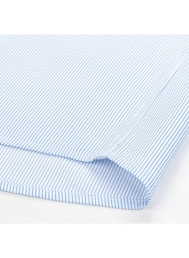 Firs Men'S Business Casual Long Sleeve Shirt With Wrinkle-Resistant Bamboo Fiber Elasticity Blue Stripe 42 - Image 3