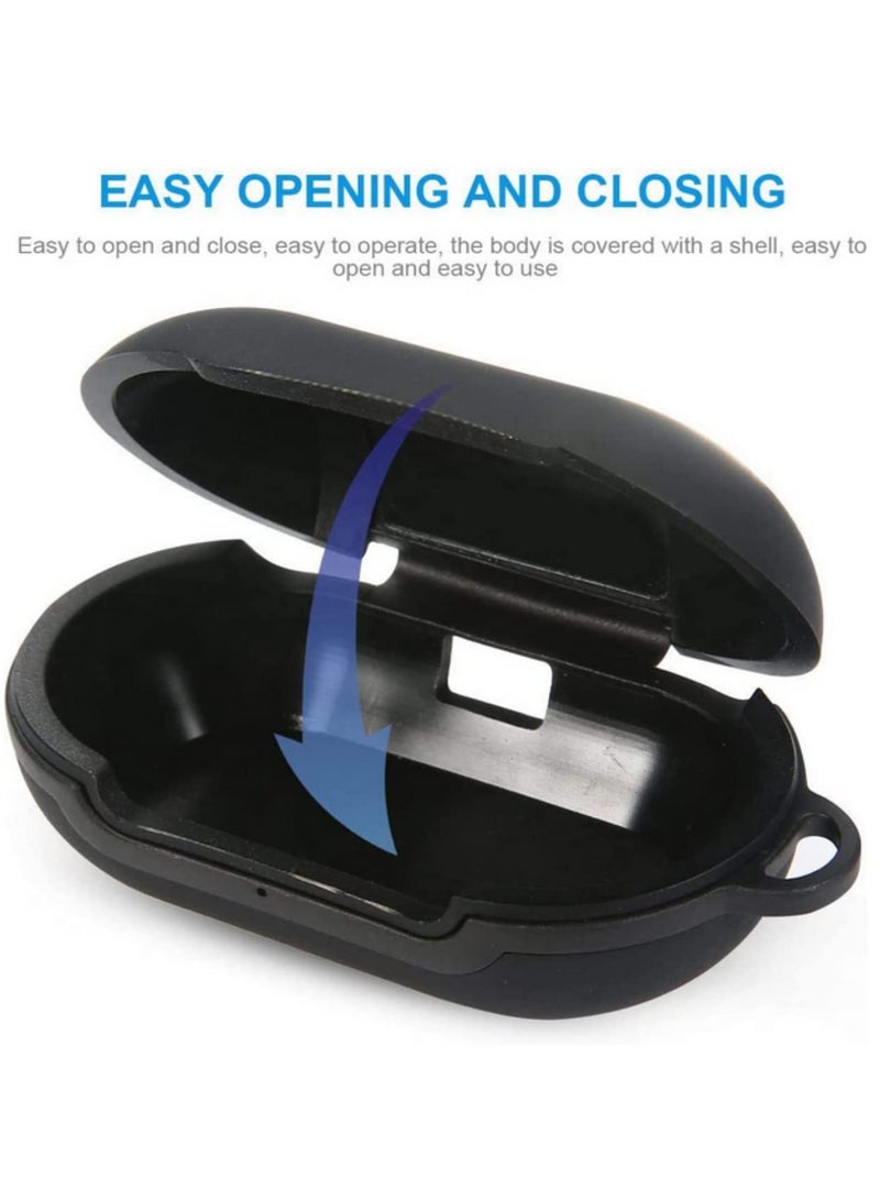 Silicone Protective Case for Samsung Galaxy Buds 2019 Wireless Earbuds Full Body Cover Shockproof Waterproof Anti Dust Anti Slip Soft Skin Tight Fit Case for Samsung Buds Black  - Image 4