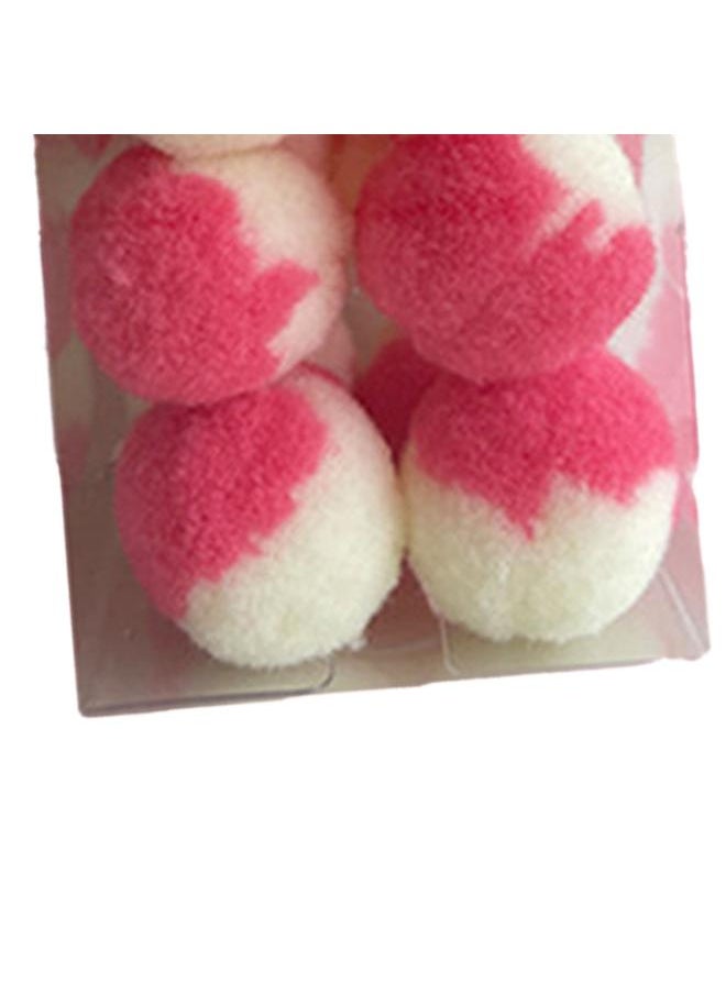 Thoraya 20Pcs Cat Toy Balls 1.2in Diameter Color Matching Slight Resilience Silent Pressure Relief Cat Balls for Indoor Floor Pink White  - Image 2