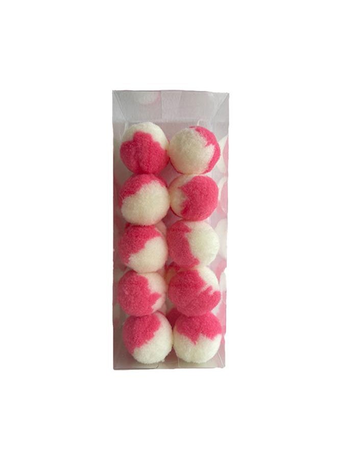 Thoraya 20Pcs Cat Toy Balls 1.2in Diameter Color Matching Slight Resilience Silent Pressure Relief Cat Balls for Indoor Floor Pink White  - Image 1