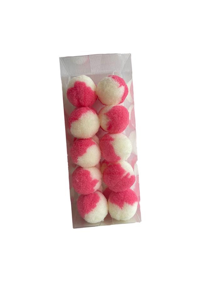 Thoraya 20Pcs Cat Toy Balls 1.2in Diameter Color Matching Slight Resilience Silent Pressure Relief Cat Balls for Indoor Floor Pink White  - Image 5