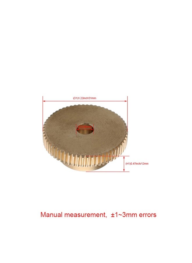 Generic 0.5 Modulus Brass Worm Gear Shaft Set 1:60 Reduction Ratio  - Image 3