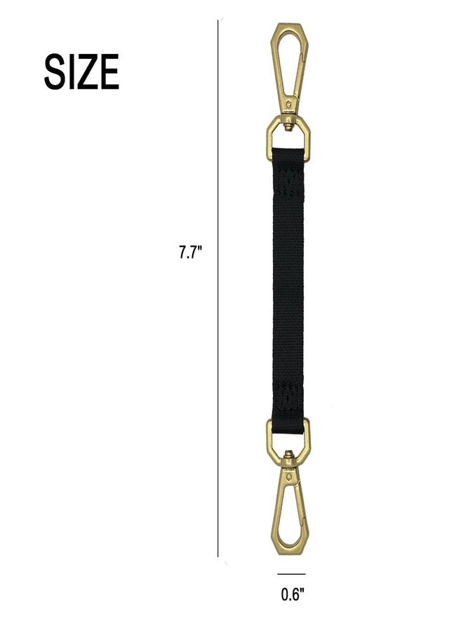 Della Stella Heavy Duty Double Ended Collar Backup Clip for Dog Harnesses, Lockable Safety Clip for Prong Collar with Gentle Nylon Webbing - Image 2