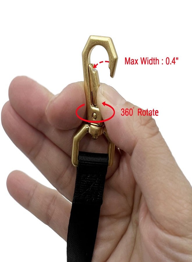 Della Stella Heavy Duty Double Ended Collar Backup Clip for Dog Harnesses, Lockable Safety Clip for Prong Collar with Gentle Nylon Webbing - Image 3
