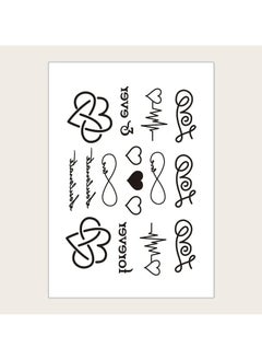 ORiTi Love Heart Beat Symbol Temporary Tattoos - Waterproof Realistic Lasts 2-5 Days  - Image 1