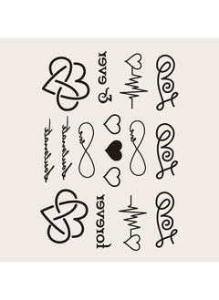 ORiTi Love Heart Beat Symbol Temporary Tattoos - Waterproof Realistic Lasts 2-5 Days  - Image 2