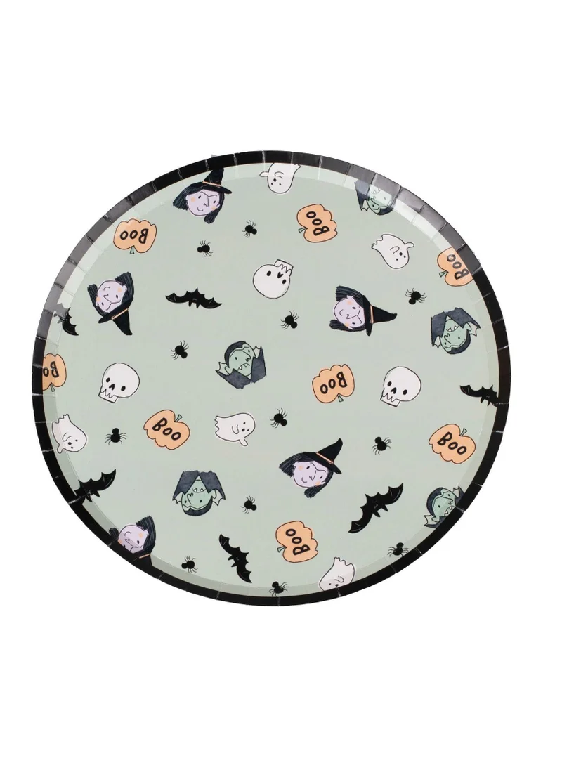 Ginger Ray Halloween Boo Characters Paper Plate - Pack of 8