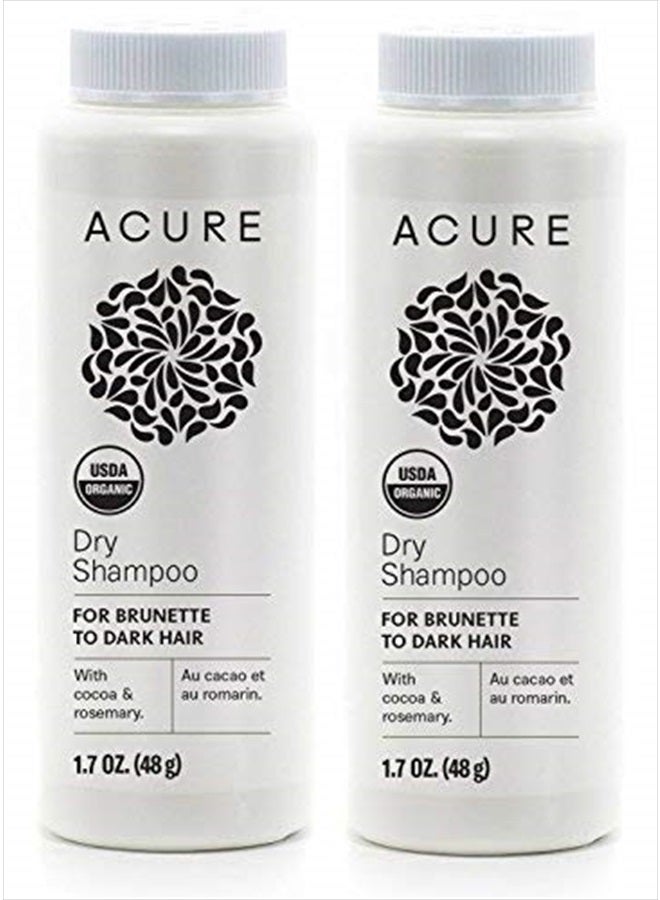 Acure Organics Dry Shampoo For Brunette to Dark Hair With Arrowroot, Rosemary and Peppermint, 1.7 oz (Pack of 2) - Image 1