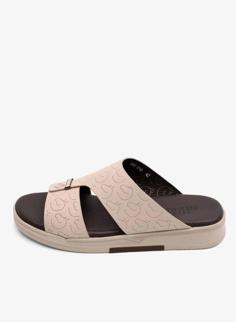 UOMO Cavalier UOMO CAVALIER MENS ARABIC STYLISH TRIM SANDALS CREAM