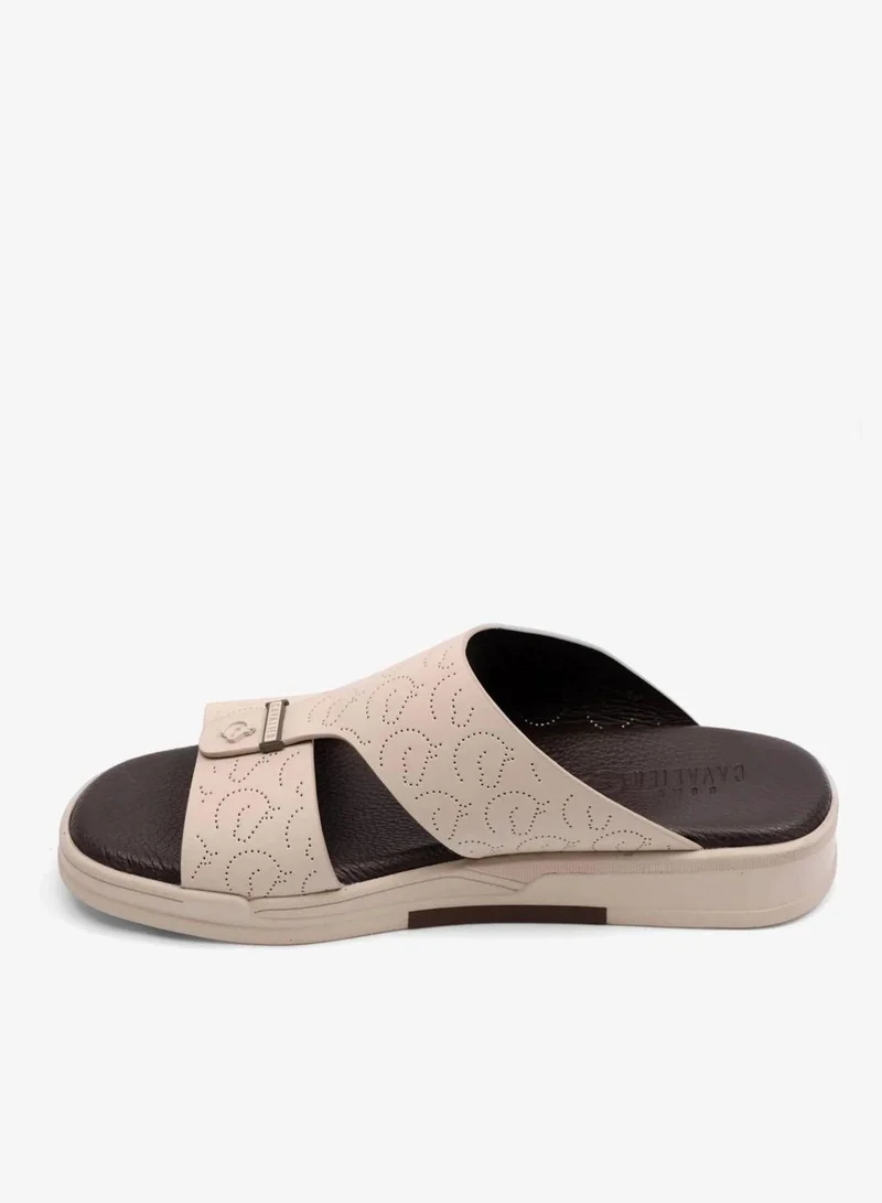 UOMO Cavalier UOMO CAVALIER MENS ARABIC STYLISH TRIM SANDALS CREAM