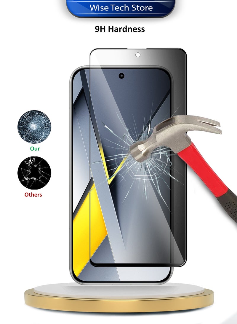 دبليو تيك واقي شاشة زجاجي مقسّى كامل بكامل الغراء لسلسلة شاومي بوكو F8 ألترا 5G 2025 الفاخرة - شفاف/أسود (MSGECP) - Image 3